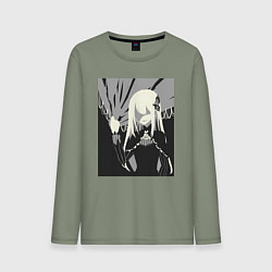 Лонгслив хлопковый мужской ReZero Ехидна, цвет: авокадо