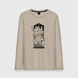 Мужской лонгслив Символы биржи бык и медведь