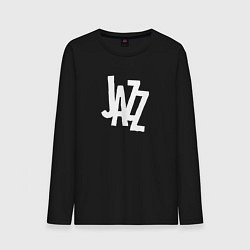 Лонгслив хлопковый мужской Jazz retro in white, цвет: черный