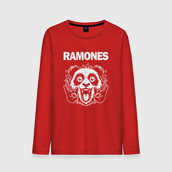 Лонгслив хлопковый мужской Ramones rock panda, цвет: красный