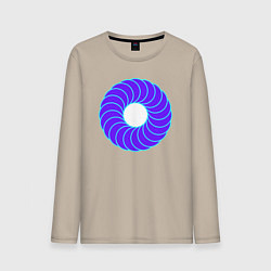 Лонгслив хлопковый мужской Фиолетовая баранка, цвет: миндальный