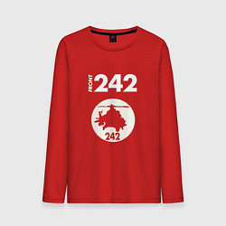 Лонгслив хлопковый мужской Front 242 - Copter, цвет: красный