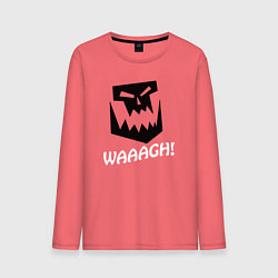 Лонгслив хлопковый мужской Warhammer waaagh, цвет: коралловый