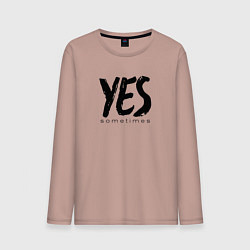 Мужской лонгслив Надпись да иногда