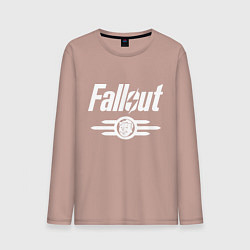 Лонгслив хлопковый мужской Fallout - vault 33, цвет: пыльно-розовый