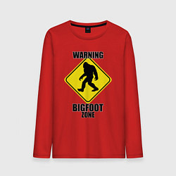 Мужской лонгслив Предупреждающий знак Bigfoot zone
