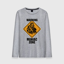 Мужской лонгслив Предупреждающий знак Maniac zone