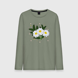 Мужской лонгслив Ромашка белая