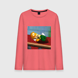 Мужской лонгслив Жёлтый луиджи 64 спит арт