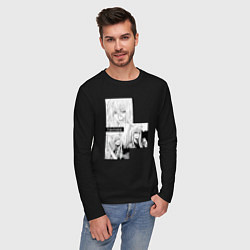Лонгслив хлопковый мужской Очень приятно Бог Томоэ, цвет: черный — фото 2