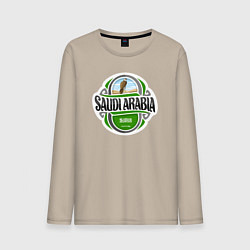 Лонгслив хлопковый мужской Saudi Arabia, цвет: миндальный