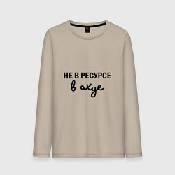 Мужской лонгслив Не в ресурсе, в ахуе