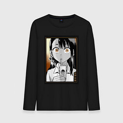 Лонгслив хлопковый мужской Не издевайся Нагаторо Хаясэ, цвет: черный