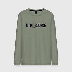 Лонгслив хлопковый мужской Utm source, цвет: авокадо