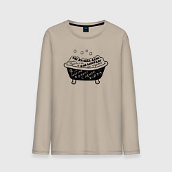 Мужской лонгслив Ванна с пеной и прикольной надписью о проблемах