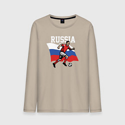Мужской лонгслив Russia football inscription