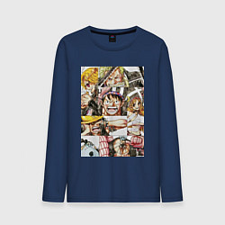 Мужской лонгслив Ван-Пис Луффи Монки Д коллаж