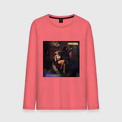 Лонгслив хлопковый мужской Салон красоты - Скелеты в шкафу, цвет: коралловый