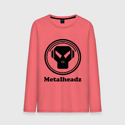 Лонгслив хлопковый мужской Metalheadz, цвет: коралловый