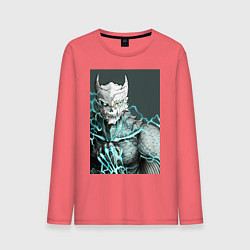 Лонгслив хлопковый мужской Кайдзю номер восемь, цвет: коралловый