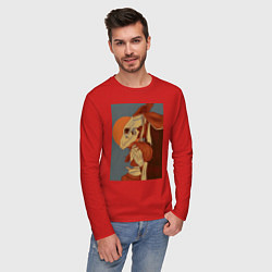 Лонгслив хлопковый мужской Невеста чародея Элиас Эйнсворт Могущественный чаро, цвет: красный — фото 2