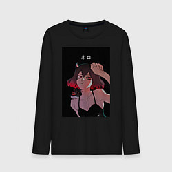 Мужской лонгслив Чёрный клевер неро