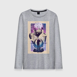 Лонгслив хлопковый мужской Магическая битва Сатору Годзё расширение территори, цвет: меланж