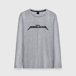Лонгслив хлопковый мужской Мендельсон чёрный, цвет: меланж