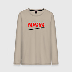 Лонгслив хлопковый мужской Ямаха - катана, цвет: миндальный