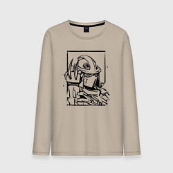 Мужской лонгслив Японский самурай с клинками