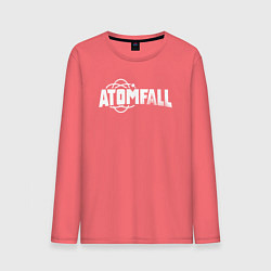 Лонгслив хлопковый мужской Atomfall logo, цвет: коралловый