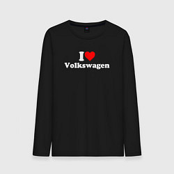 Лонгслив хлопковый мужской I love Volkswagen, цвет: черный