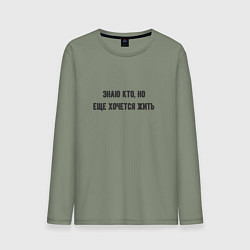 Лонгслив хлопковый мужской Спойлерист, цвет: авокадо