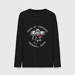 Лонгслив хлопковый мужской Тетрадь смерти Рюк Death, цвет: черный