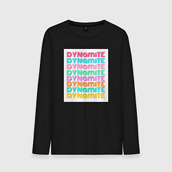 Лонгслив хлопковый мужской BTS Dynamite, цвет: черный