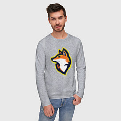 Лонгслив хлопковый мужской Fox team, цвет: меланж — фото 2