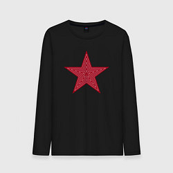 Лонгслив хлопковый мужской USSR red star, цвет: черный