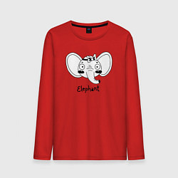 Лонгслив хлопковый мужской Слоник милаш, цвет: красный