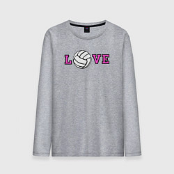 Лонгслив хлопковый мужской Love volley, цвет: меланж