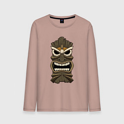 Лонгслив хлопковый мужской Тики Африка, цвет: пыльно-розовый