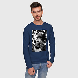 Лонгслив хлопковый мужской Магическая битва Маки Дзэнин манга, цвет: тёмно-синий — фото 2