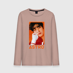 Лонгслив хлопковый мужской Astro MJ, цвет: пыльно-розовый