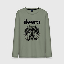 Лонгслив хлопковый мужской The Doors - rock dog, цвет: авокадо