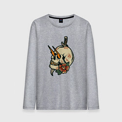 Мужской лонгслив Грозовой череп