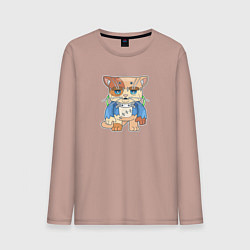 Мужской лонгслив Кот Франкенштейн