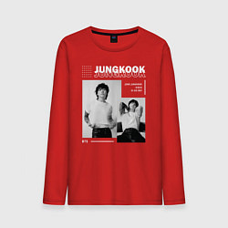 Лонгслив хлопковый мужской Jungkook bts seven, цвет: красный