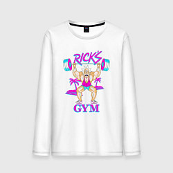 Лонгслив хлопковый мужской Ricks GYM, цвет: белый