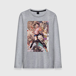 Лонгслив хлопковый мужской Дандадан: Кэн Такакура, цвет: меланж