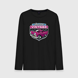 Лонгслив хлопковый мужской American vintage, цвет: черный