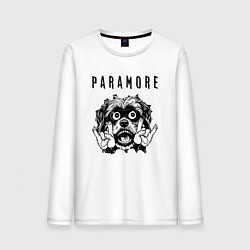 Лонгслив хлопковый мужской Paramore - rock dog, цвет: белый